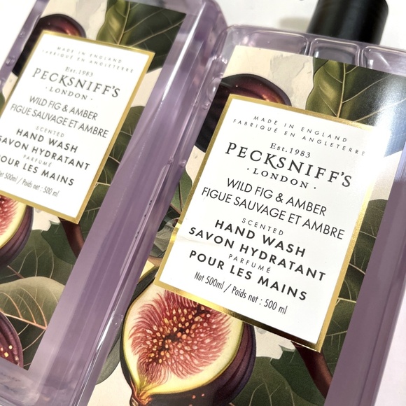 2x Pecksniff’s Wild Fig & Amber Hand Wash Set 500ml • Fruity Luxe Scented Soap - Picture 3 of 3